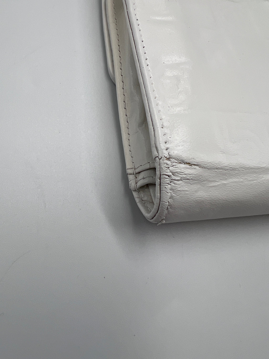 Chanel Icon Embossed White Lambskin Flap Long Wallet