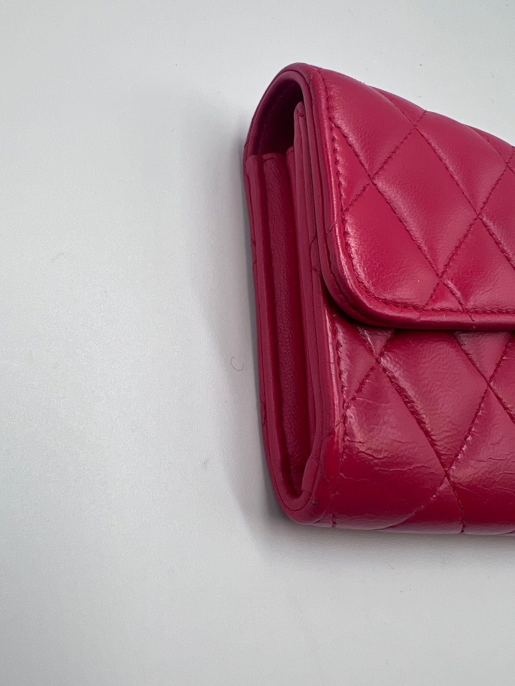 Chanel Classic Quilted Lambskin Flap Long Wallet Red