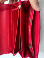 Chanel Classic Quilted Lambskin Flap Long Wallet Red