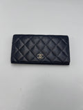Chanel Camellia Embossed Quilted Leather Flap Long Wallet