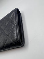Chanel Camellia Embossed Quilted Leather Flap Long Wallet