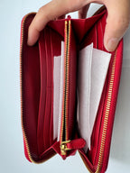 Prada Saffiano Leather Zip Around Wallet