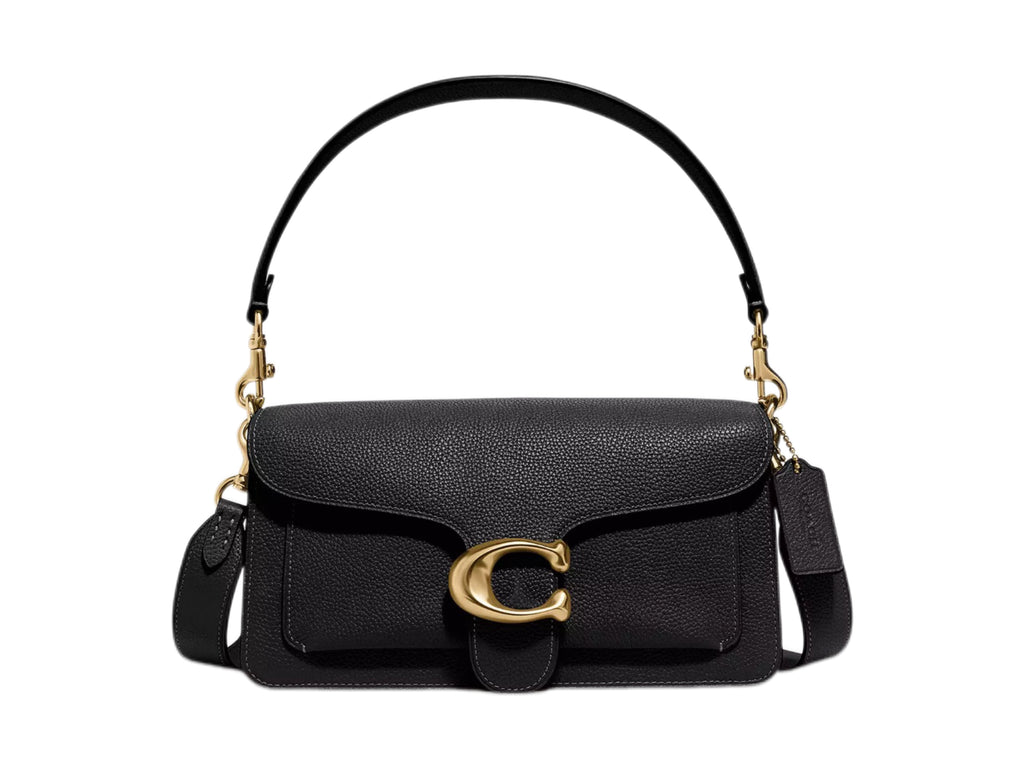Coach Black Leather tabby 26 shoulder bag