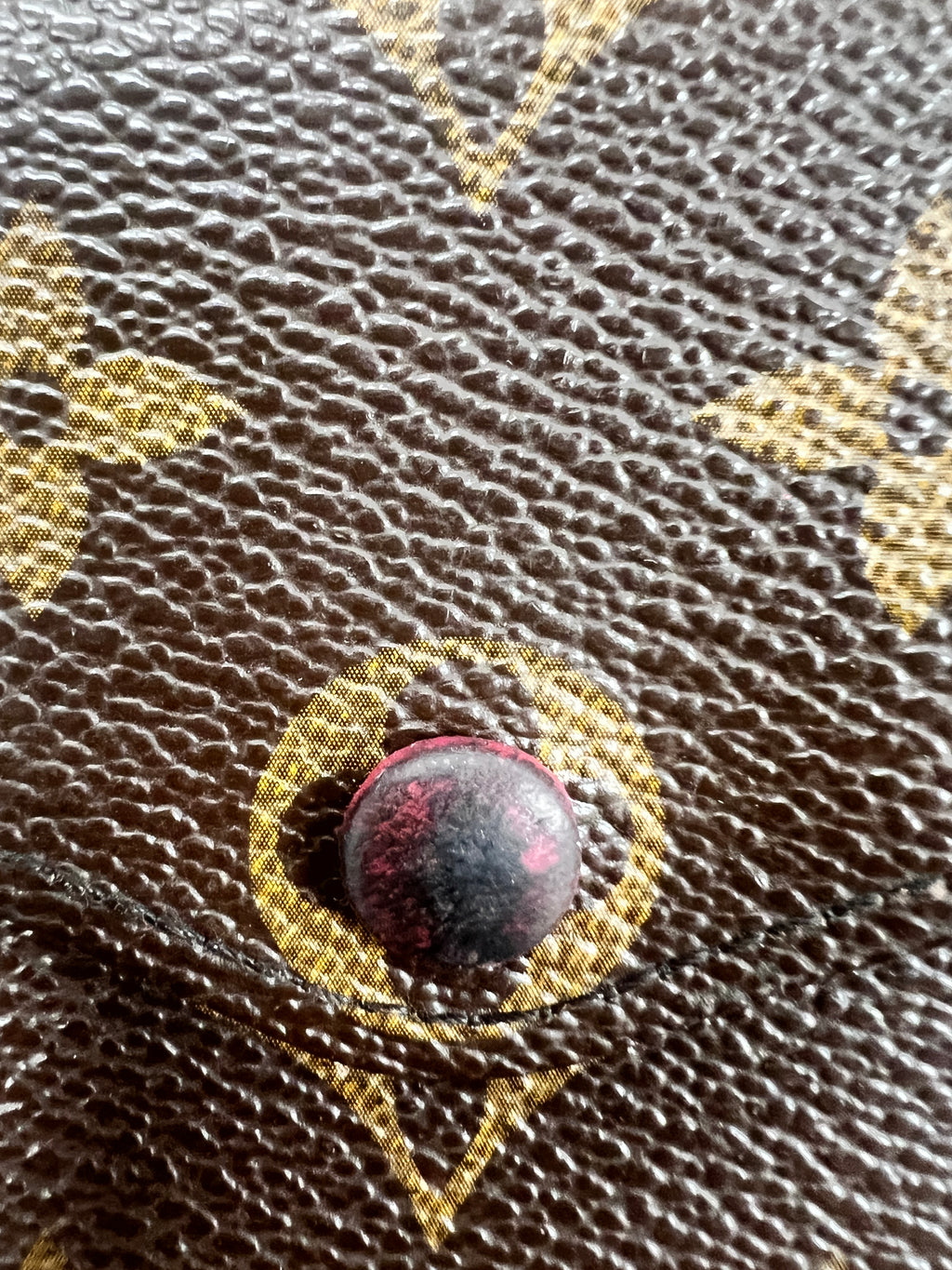 Louis Vuitton Josephine Wallet Monogram Canvas Red Leather