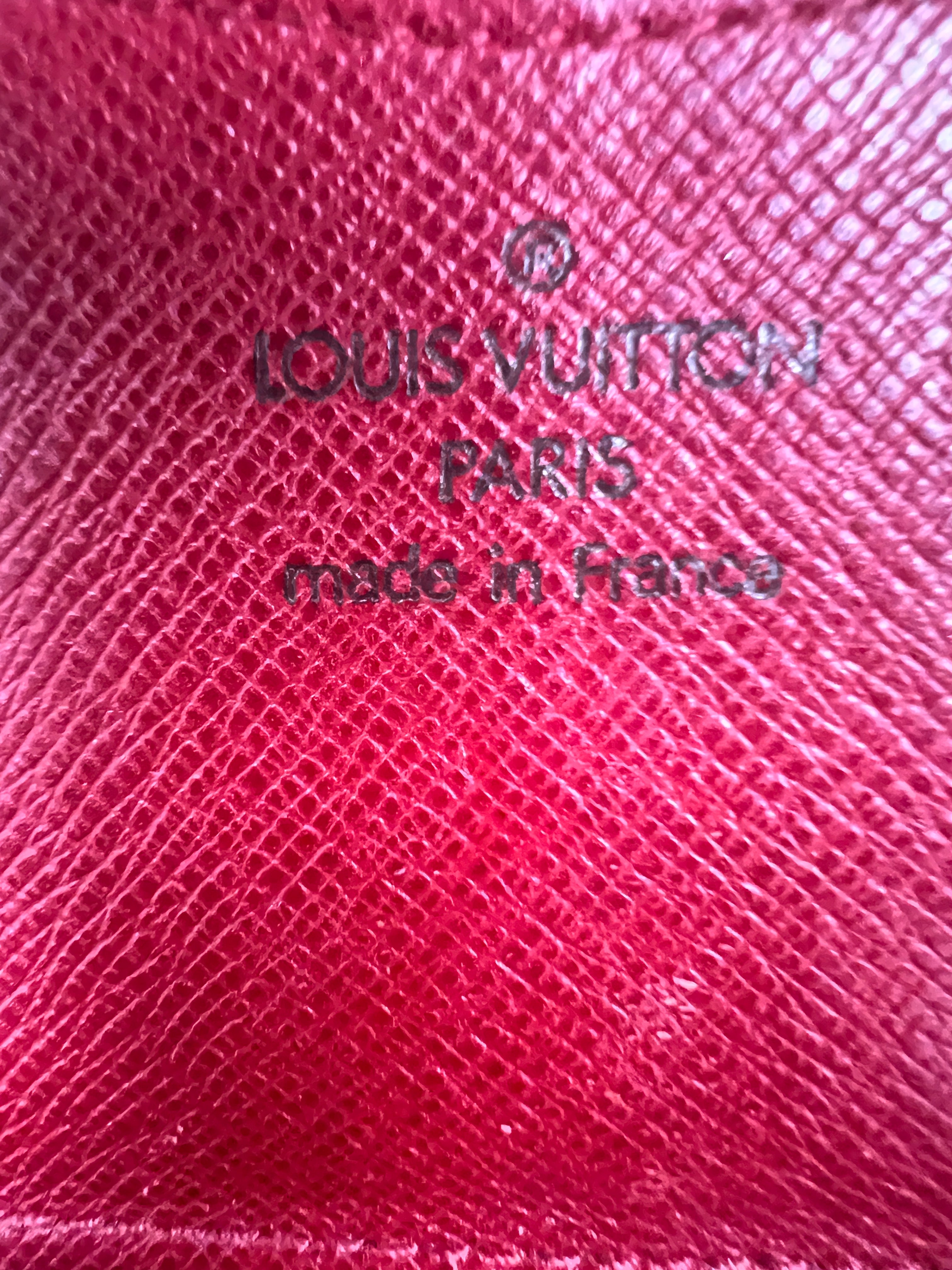 Louis Vuitton Josephine Wallet Monogram Canvas Red Leather