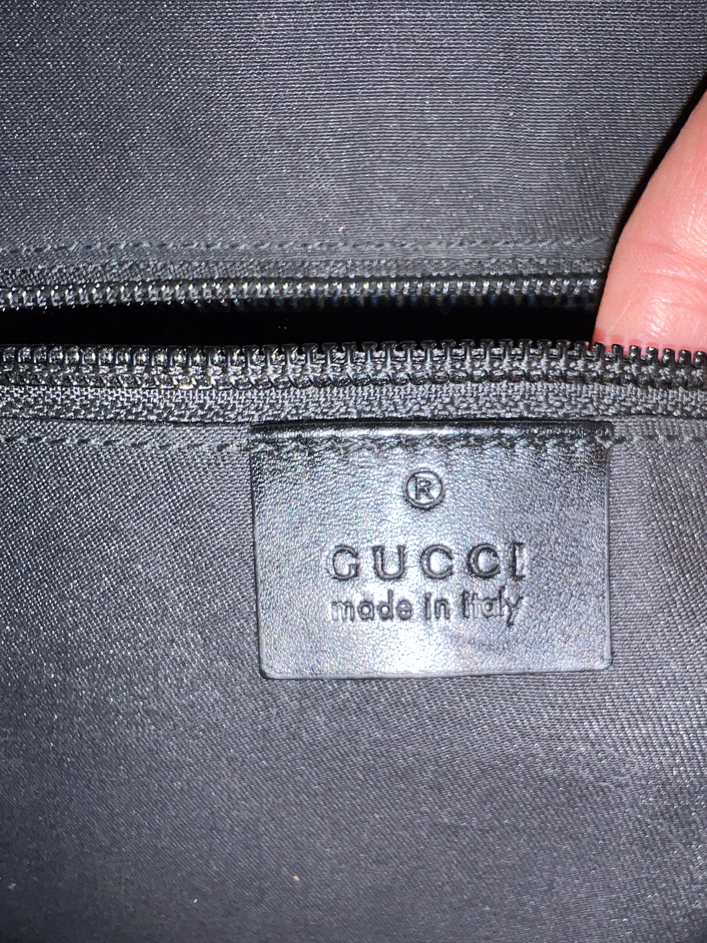 Gucci Black Leather Tote Bag