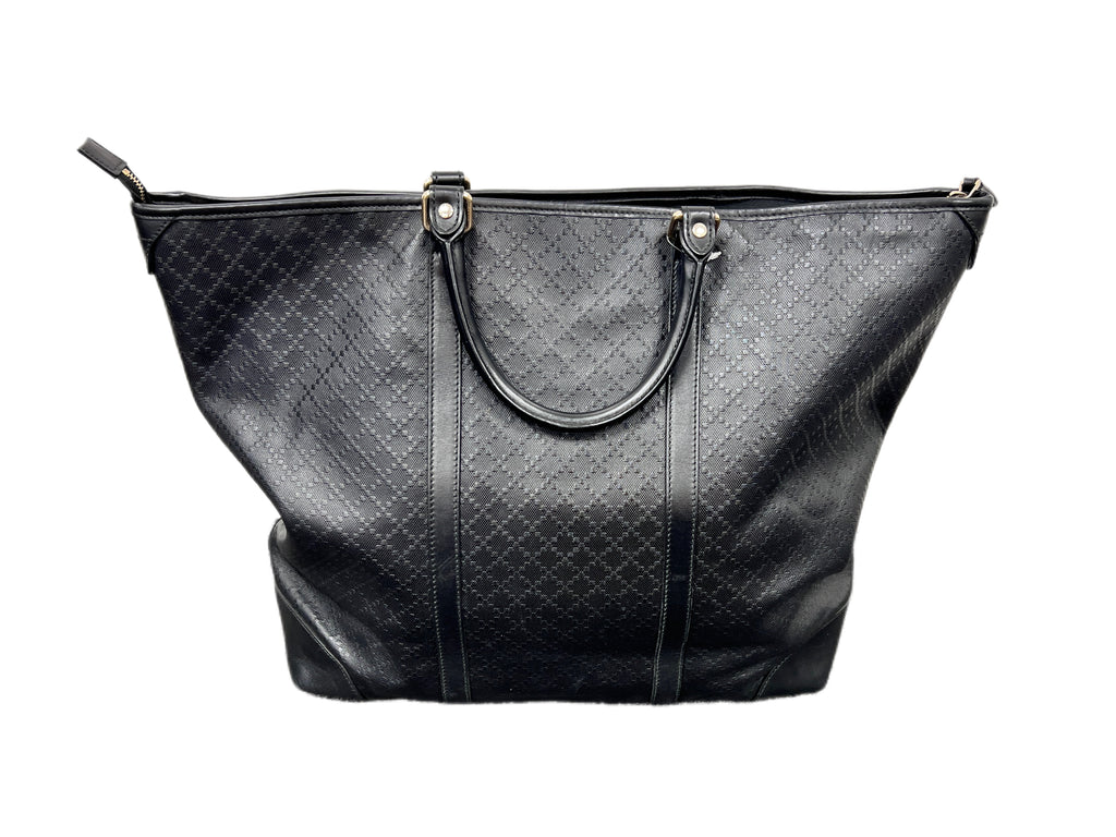 Gucci Black Leather Tote Bag