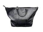 Gucci Black Leather Tote Bag