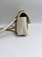 Gucci GG Marmont Matelassé Small Shoulder Bag in White Leather (22cm)