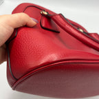 Gucci GG Charm Dome Satchel in Teal Micro guccissima Leather