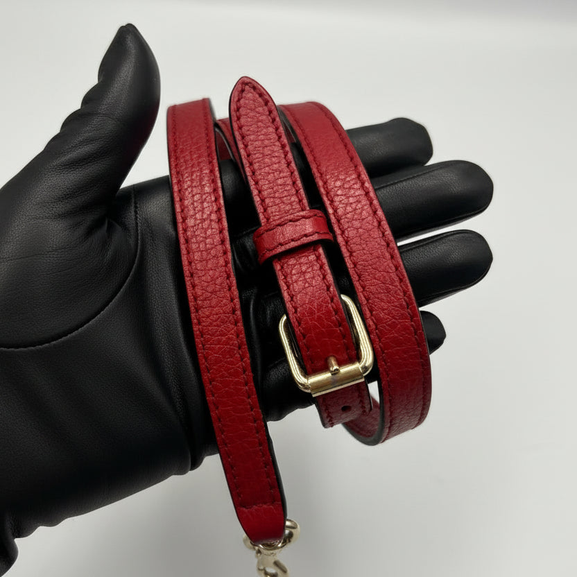 Gucci GG Charm Dome Satchel in Teal Micro guccissima Leather