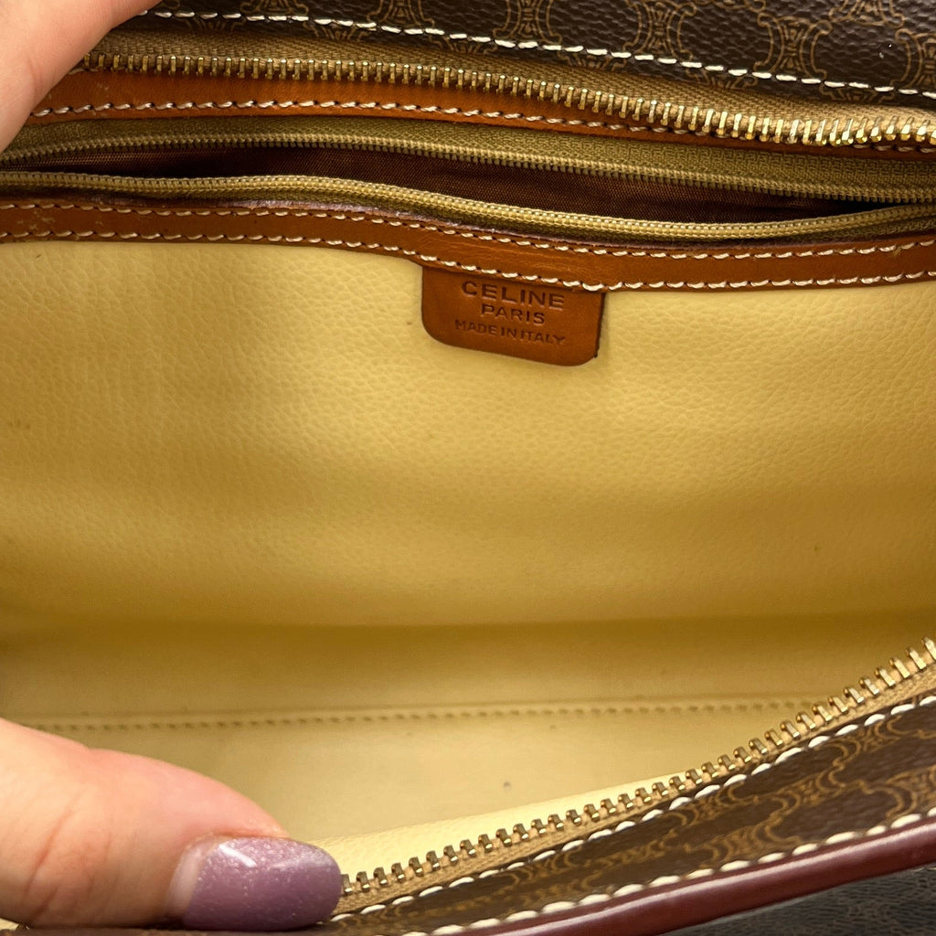 Vintage Celine Macadam Canvas Horizontal Tote Bag