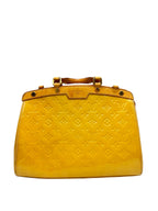 Louis Vuitton Brea MM Monogram Vernis Amarante Yellow
