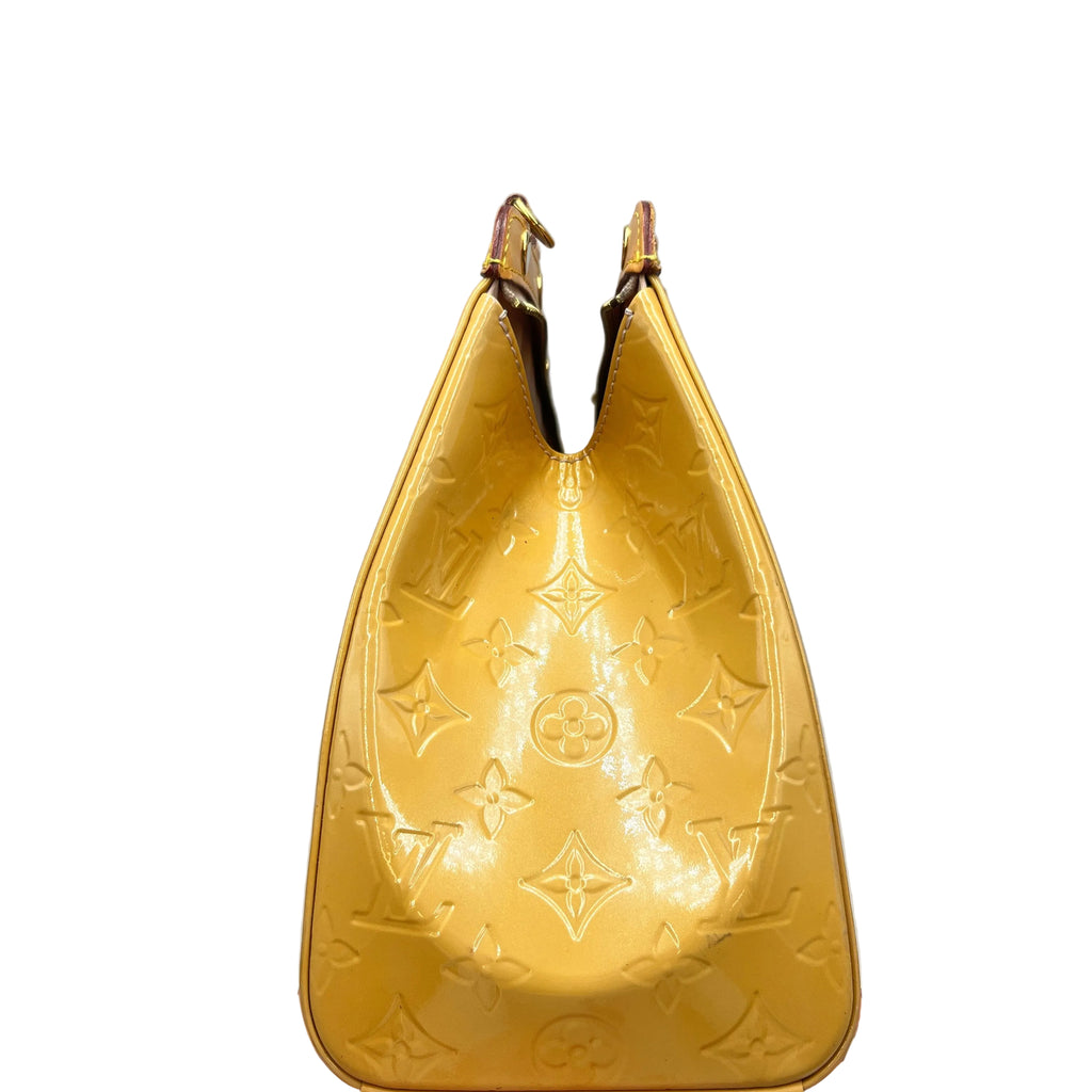 Louis Vuitton Brea MM Monogram Vernis Amarante Yellow