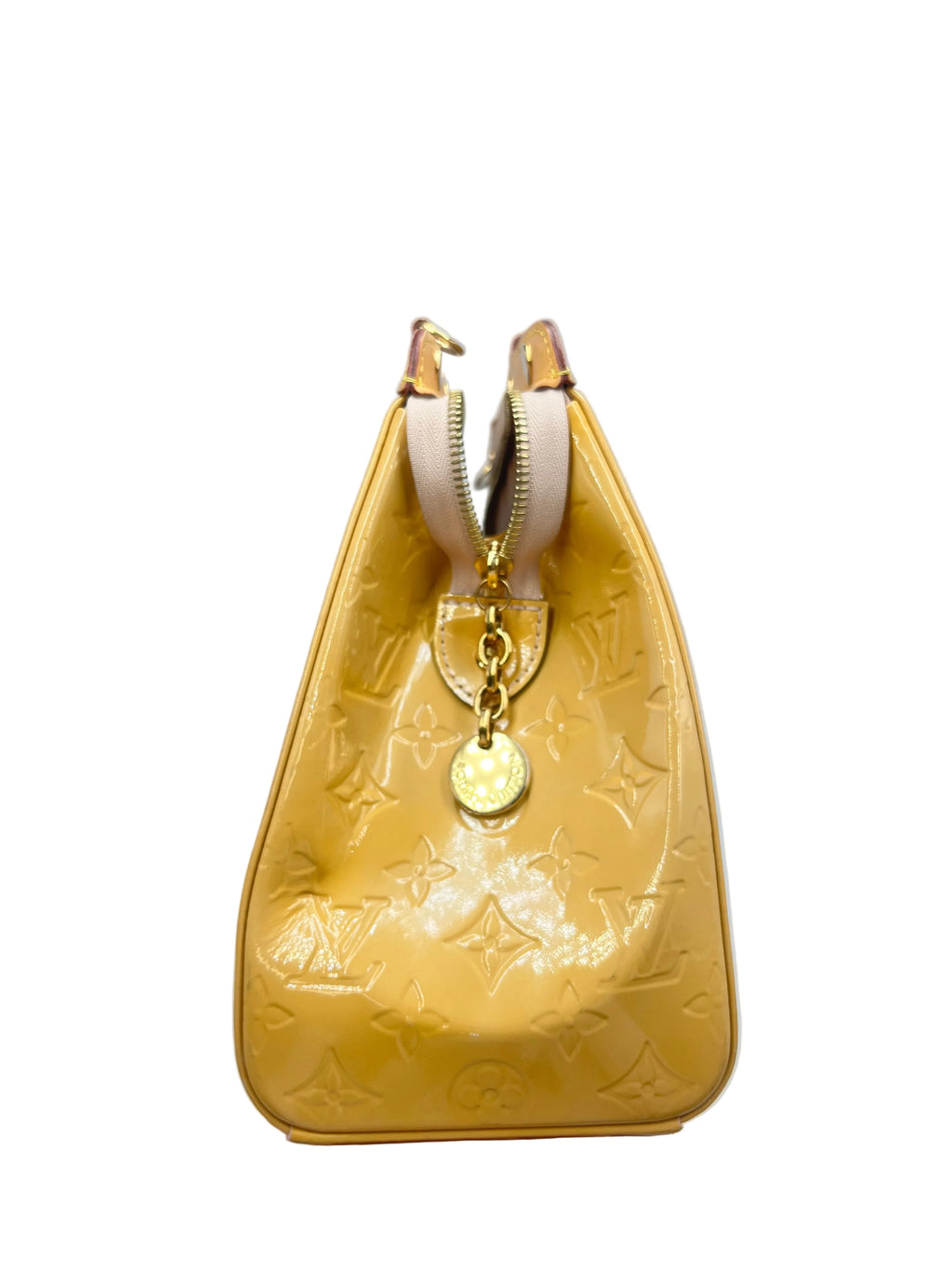 Louis Vuitton Brea MM Monogram Vernis Amarante Yellow
