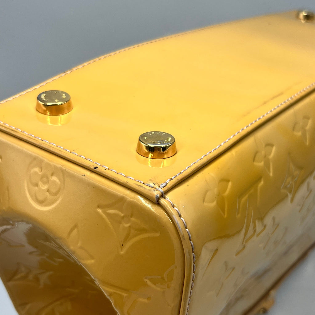 Louis Vuitton Brea MM Monogram Vernis Amarante Yellow