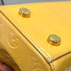 Louis Vuitton Brea MM Monogram Vernis Amarante Yellow