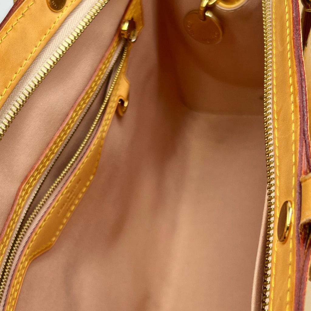 Louis Vuitton Brea MM Monogram Vernis Amarante Yellow