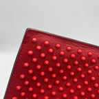 Gucci Red Stud Leather Wristlet/Clutch Bag