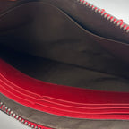 Gucci Red Stud Leather Wristlet/Clutch Bag