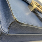 Gucci Interlocking G Medium Shoulder Bag in Blue Dollar Calf Leather