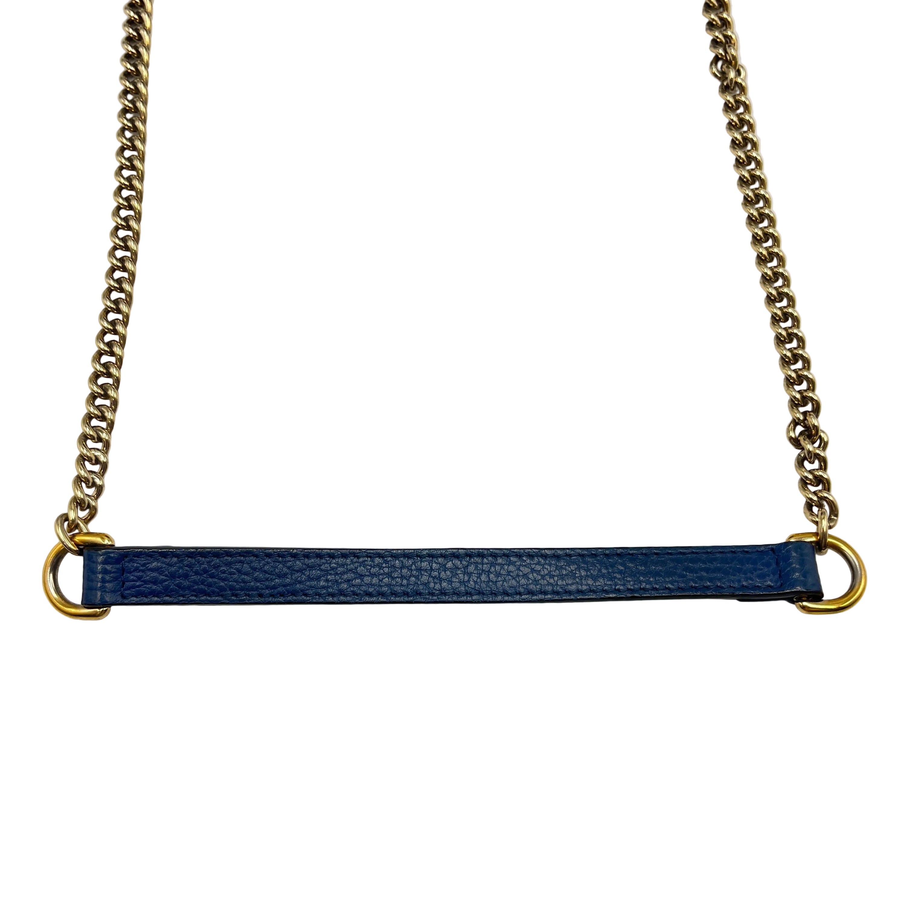 Gucci Interlocking G Medium Shoulder Bag in Blue Dollar Calf Leather