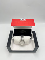 Tissot T-Classic Stainless Steel Ladies Watch - White Dial with Roman Numerals