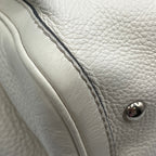 Gucci Web Joy Boston Bag in White GG Supreme Leather