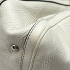 Gucci Web Joy Boston Bag in White GG Supreme Leather