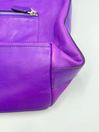 Coach Purple Leather Large Shoulder Bag