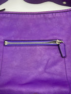 Coach Purple Leather Large Shoulder Bag