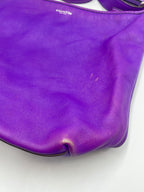 Coach Purple Leather Large Shoulder Bag