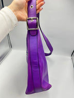 Coach Purple Leather Large Shoulder Bag