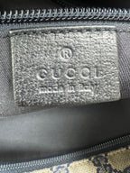 Gucci Vintage Navy GG Canvas Web Boston Duffle Bag with Red/Navy Web Stripe | Designer Resale