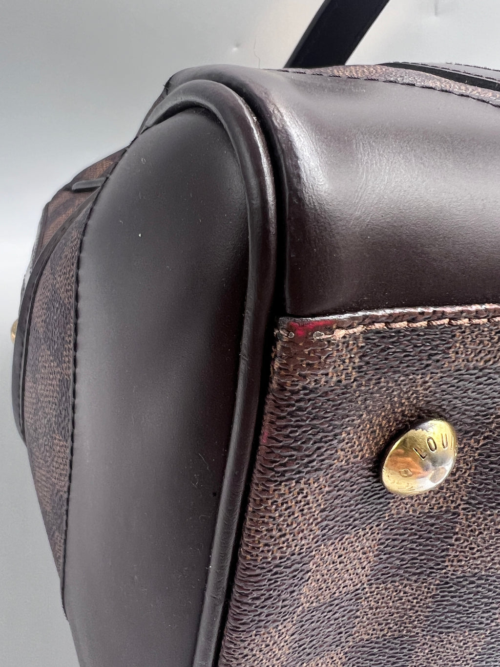 Louis Vuitton Damier Ebene Berkeley Bag (2009) with Gold Inventeur Plaque | Designer Resale