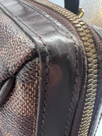 Louis Vuitton Damier Ebene Berkeley Bag (2009) with Gold Inventeur Plaque | Designer Resale