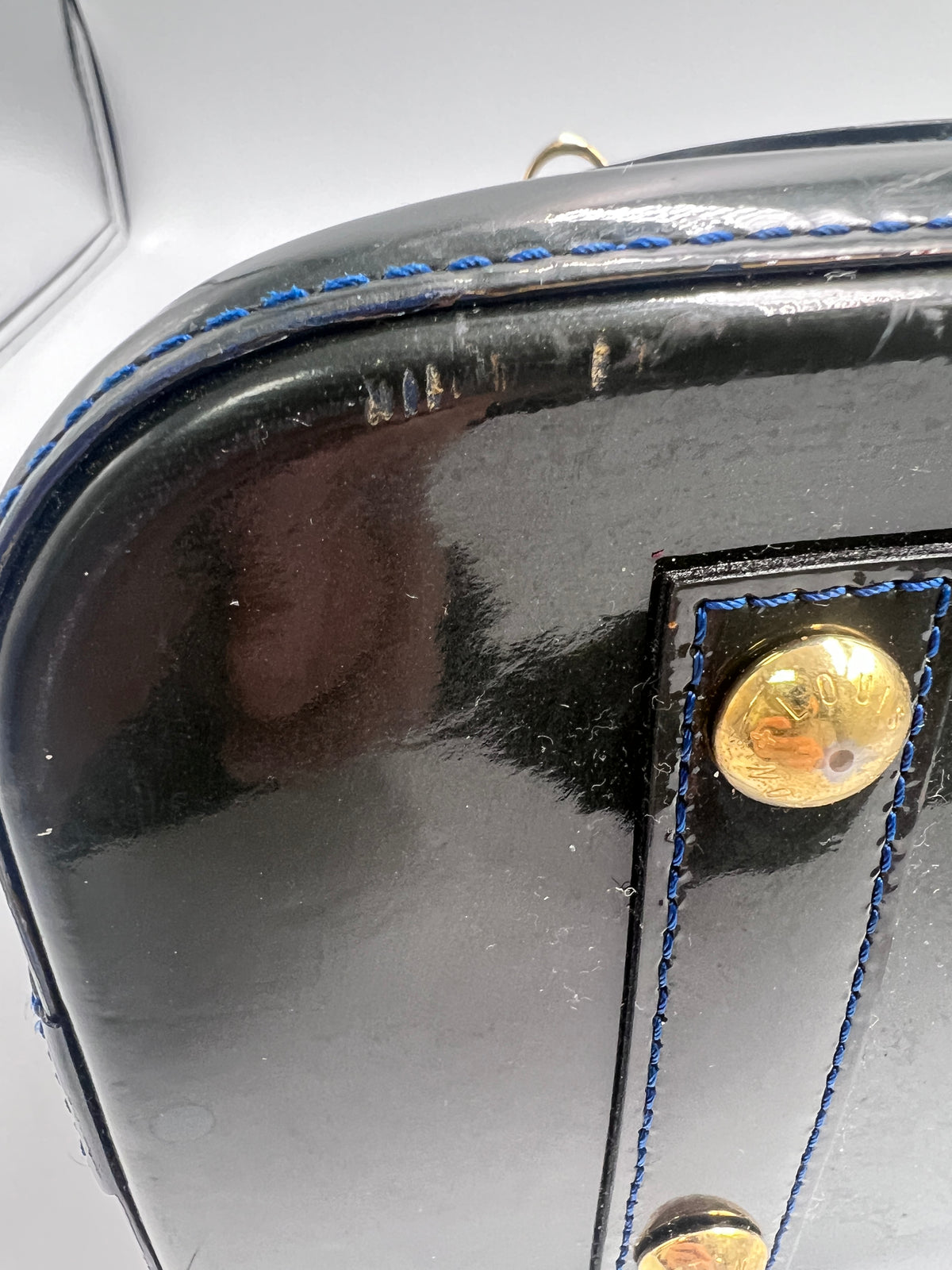 Louis Vuitton Monogram Vernis Alma PM Bag in Dark Navy Blue | Designer Resale