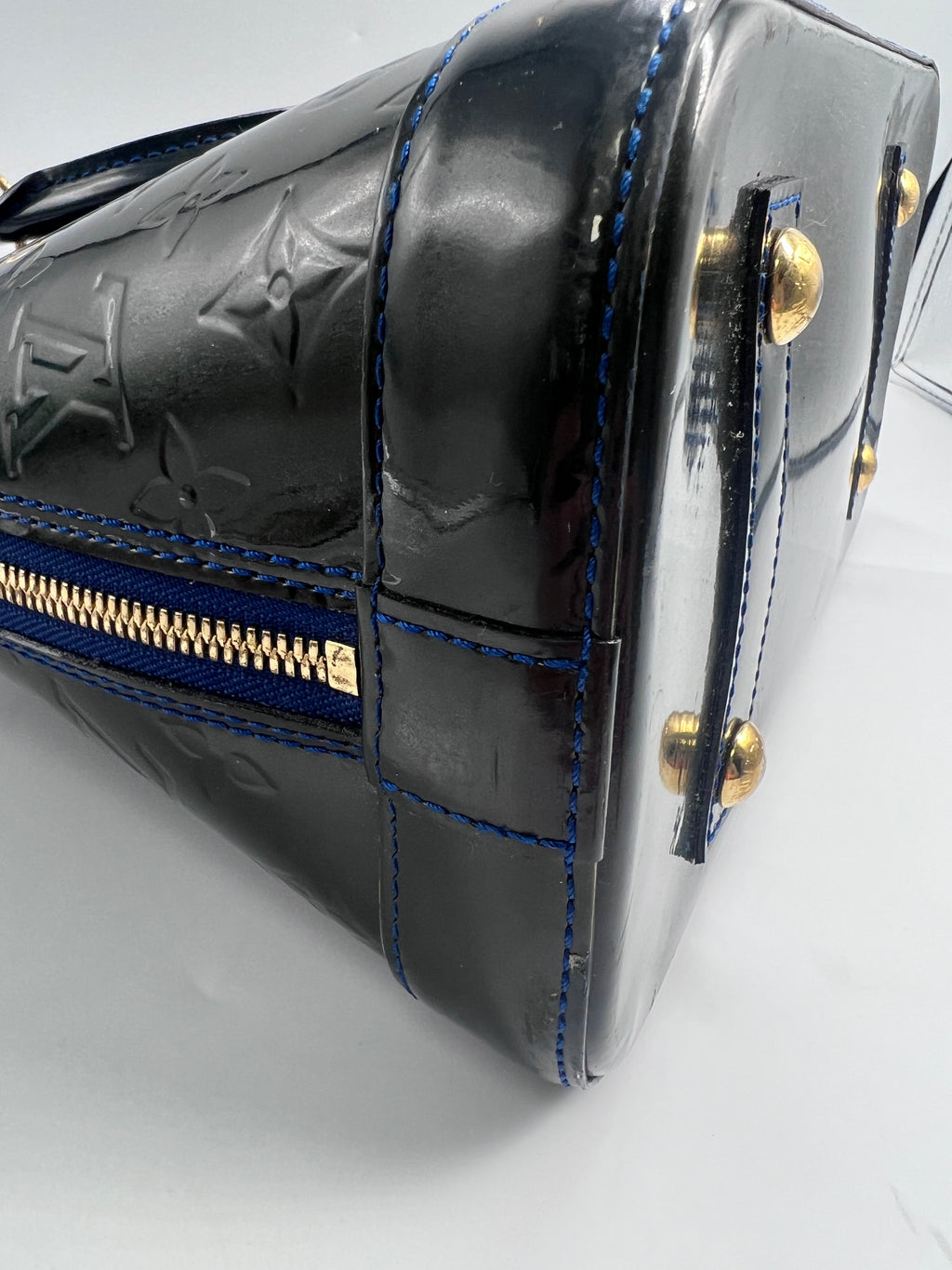 Louis Vuitton Monogram Vernis Alma PM Bag in Dark Navy Blue | Designer Resale