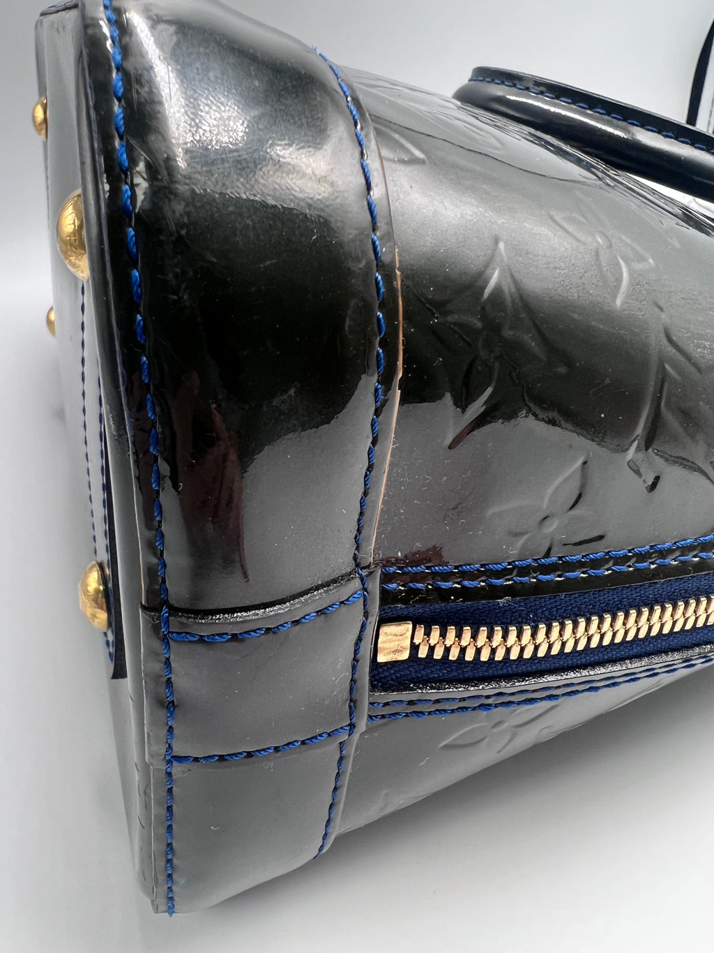 Louis Vuitton Monogram Vernis Alma PM Bag in Dark Navy Blue | Designer Resale
