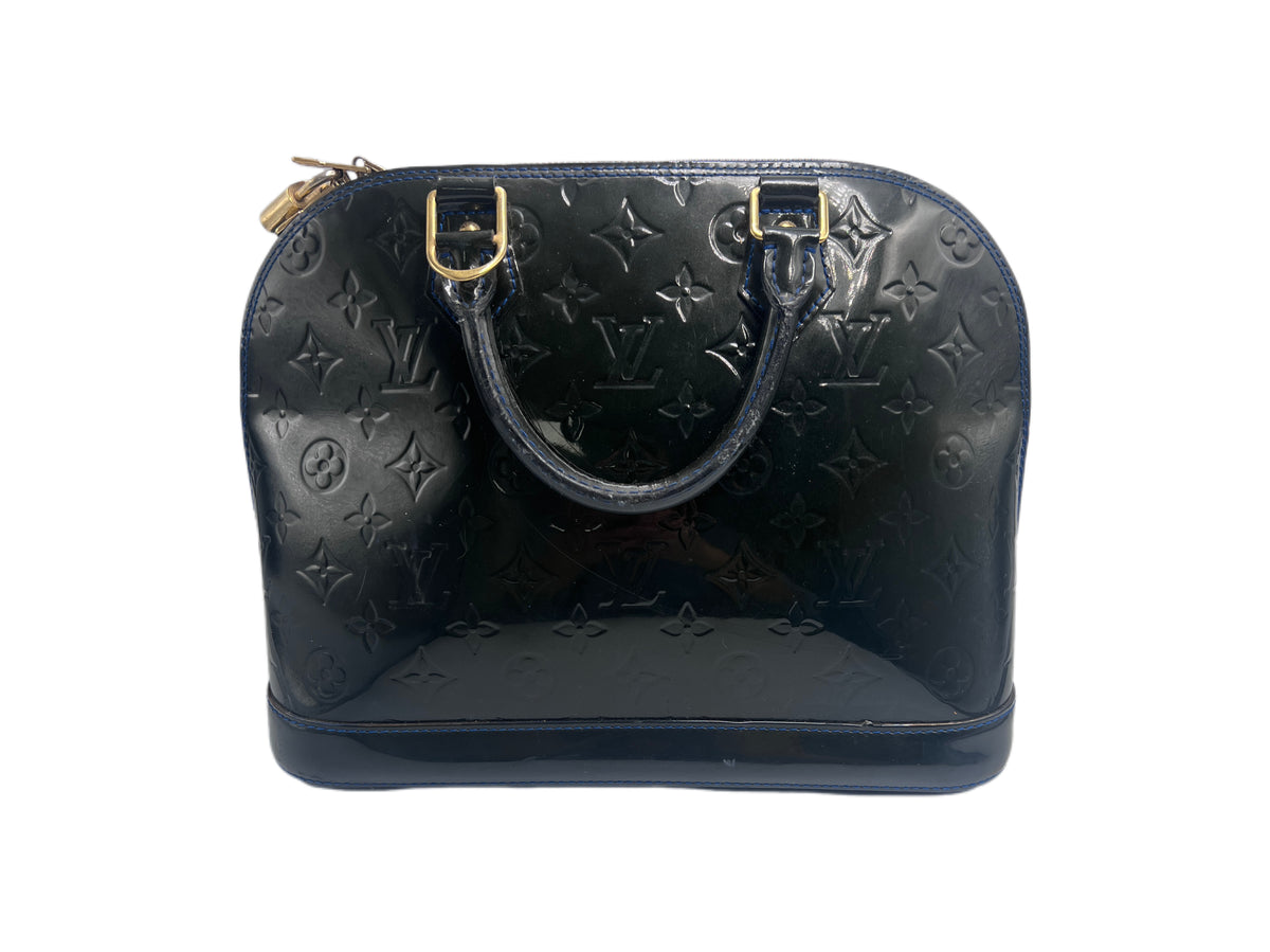 Louis Vuitton Monogram Vernis Alma PM Bag in Dark Navy Blue | Designer Resale