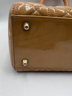 Christian Dior Large Lady Dior Patent Leather Bag