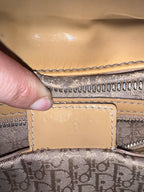 Christian Dior Large Lady Dior Patent Leather Bag