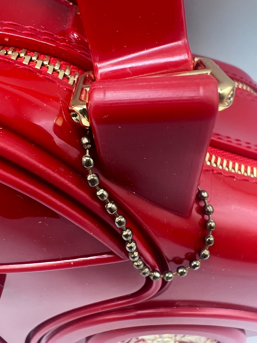 Braccialini Novelty Red Car Shaped Crossbody Top Handle Bag