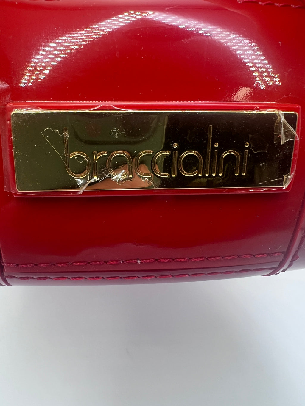 Braccialini Novelty Red Car Shaped Crossbody Top Handle Bag