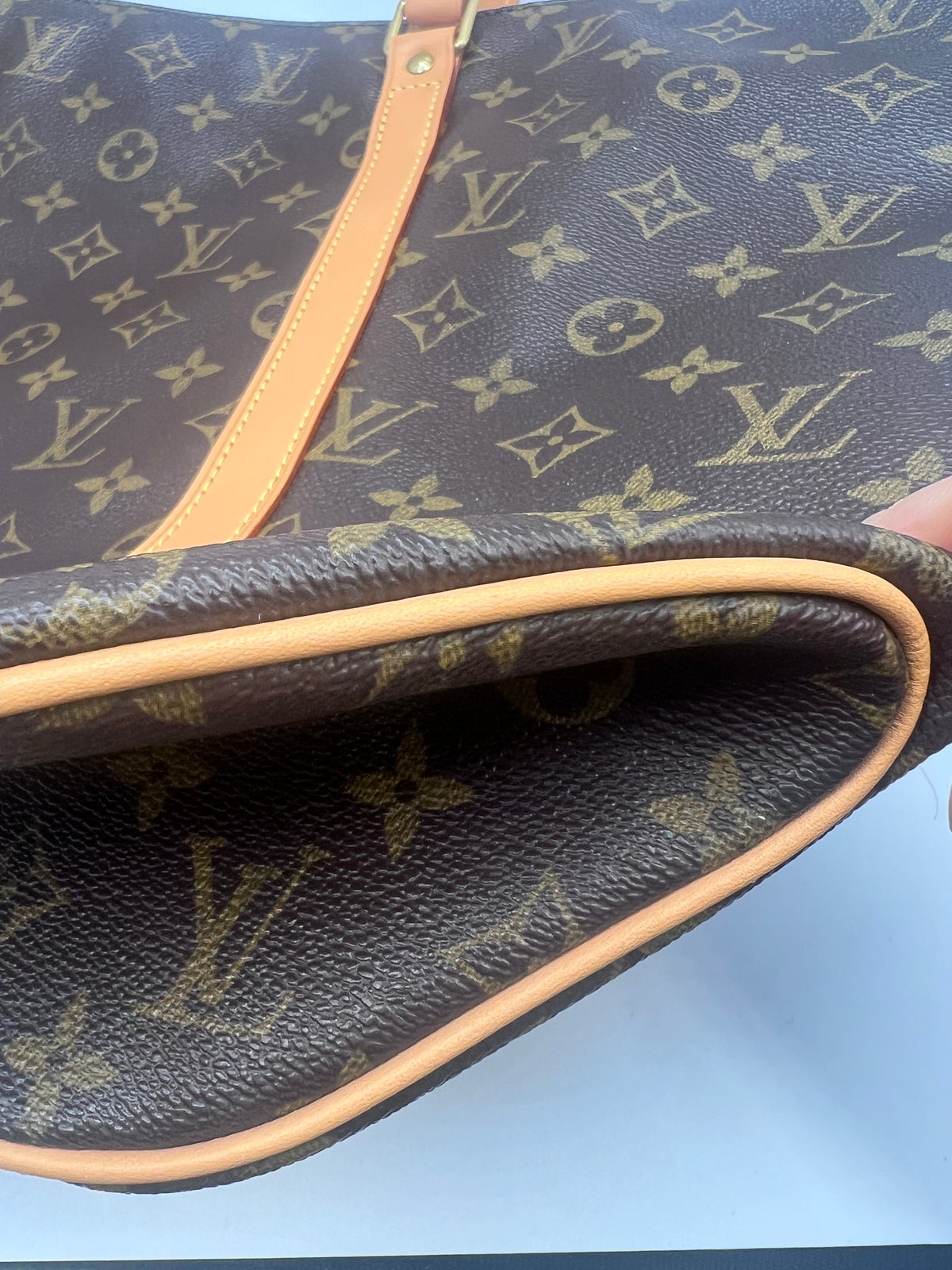 Louis Vuitton Monogram Sac Shopping Tote Bag in Brown Canvas with Vachetta Leather | Designer Resale