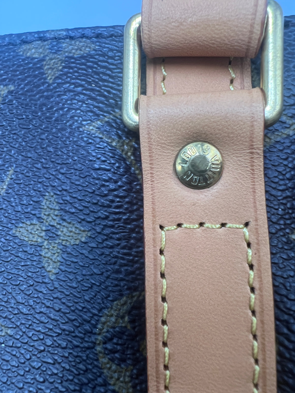 Louis Vuitton Monogram Sac Shopping Tote Bag in Brown Canvas with Vachetta Leather | Designer Resale