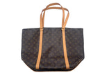 Louis Vuitton Monogram Sac Shopping Tote Bag in Brown Canvas with Vachetta Leather | Designer Resale