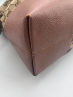 Gucci GG Supreme Canvas Saleya Large Tote Bag in Beige and Pink Leather | Designer Resale
