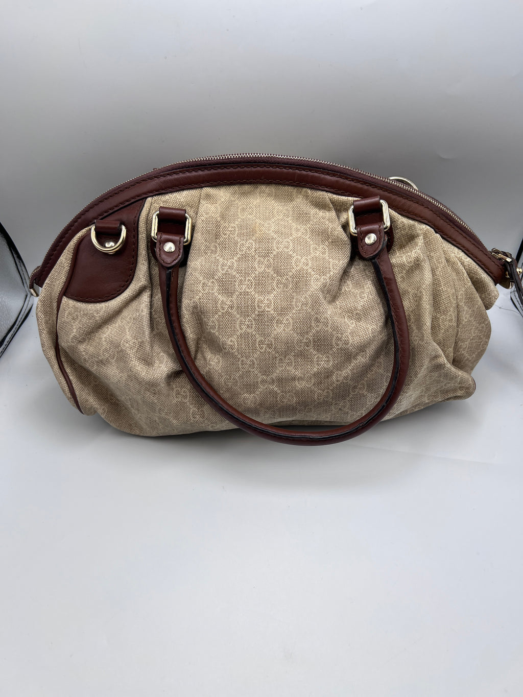 Gucci GG Canvas Sukey Medium Satchel Bag