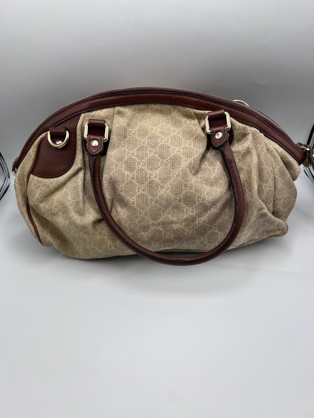 Gucci GG Canvas Sukey Medium Satchel Bag